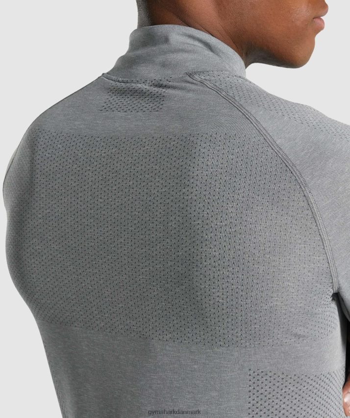 Mænd Gymshark vital light 1/4 lynlås N4ZDDN845 trækul mergel
