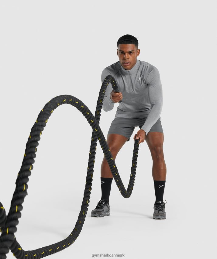 Mænd Gymshark vital light 1/4 lynlås N4ZDDN845 trækul mergel