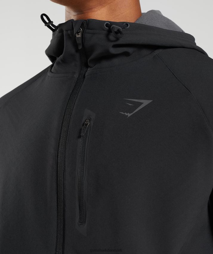 Mænd Gymshark apex jakke N4ZDDN869 sort