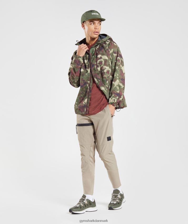 Mænd Gymshark gentag jakke N4ZDDN861 kerne oliven
