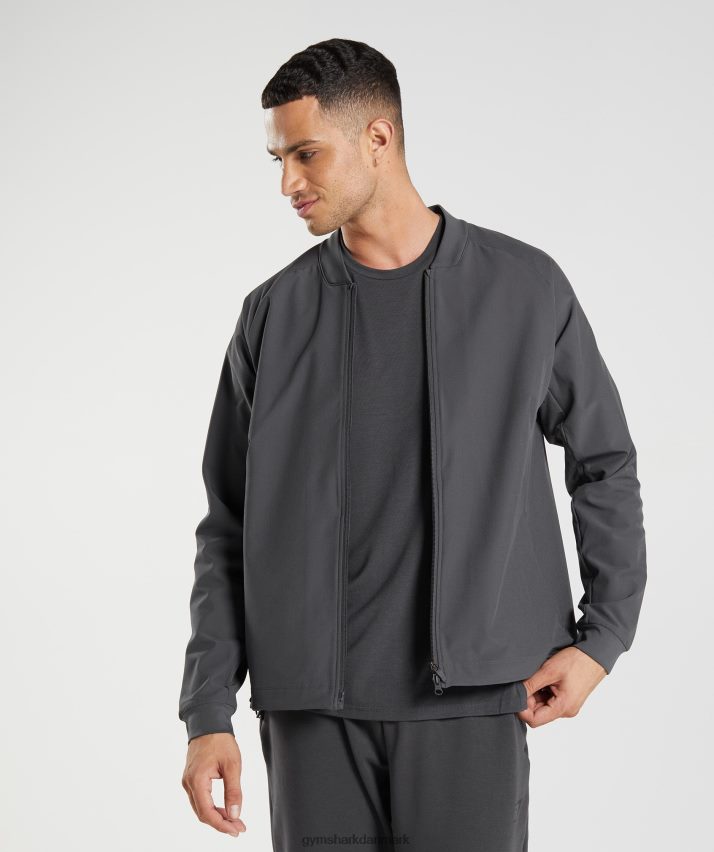 Mænd Gymshark studie jakke N4ZDDN817 onyx grå