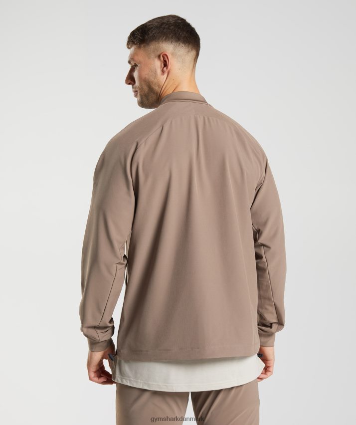 Mænd Gymshark studie jakke N4ZDDN841 sjæl brun