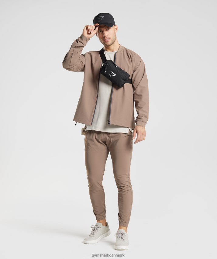 Mænd Gymshark studie jakke N4ZDDN841 sjæl brun
