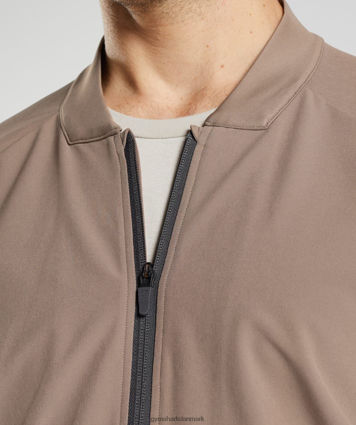 Mænd Gymshark studie jakke N4ZDDN841 sjæl brun
