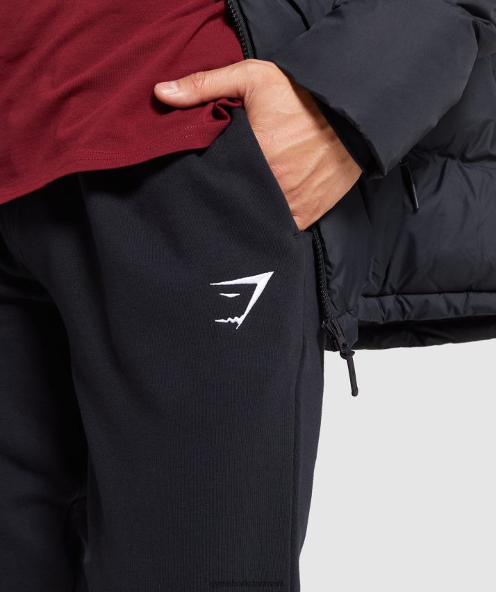 Mænd Gymshark crest joggere N4ZDDN1054 sort