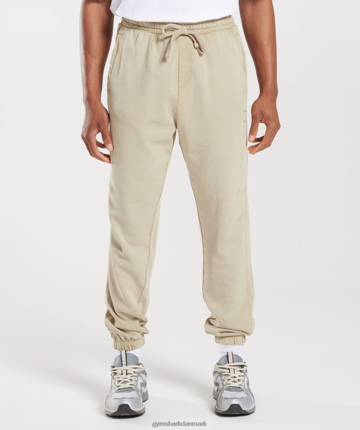 Mænd Gymshark kollegiale joggere N4ZDDN1057 pebble grey/syre vask