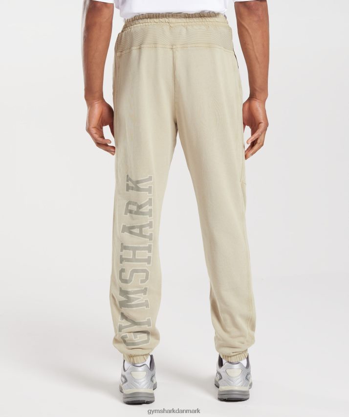 Mænd Gymshark kollegiale joggere N4ZDDN1057 pebble grey/syre vask