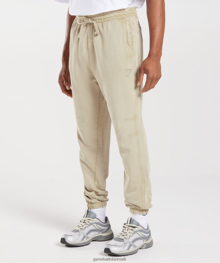 Mænd Gymshark kollegiale joggere N4ZDDN1057 pebble grey/syre vask