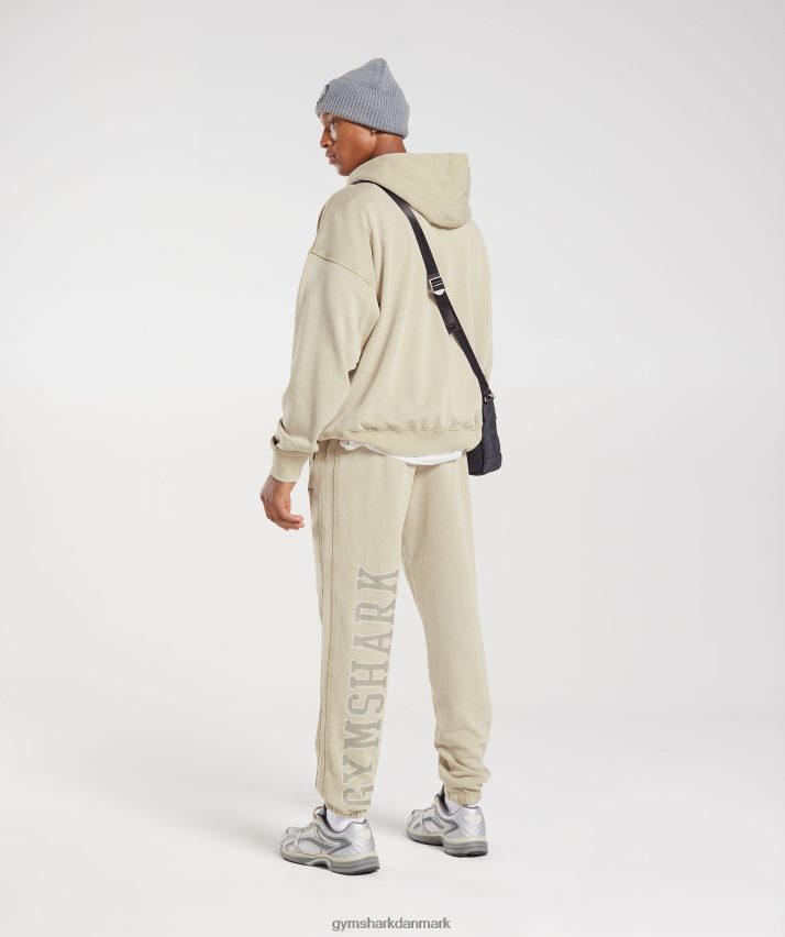 Mænd Gymshark kollegiale joggere N4ZDDN1057 pebble grey/syre vask
