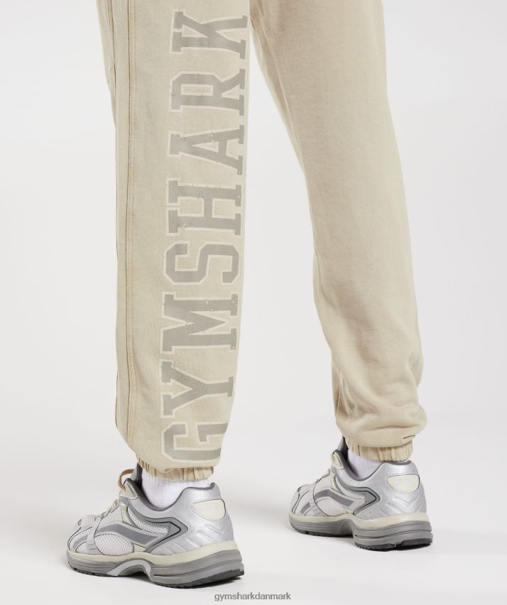 Mænd Gymshark kollegiale joggere N4ZDDN1057 pebble grey/syre vask