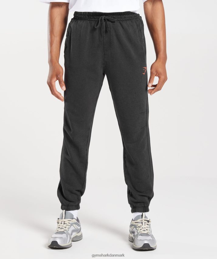 Mænd Gymshark kollegiale joggere N4ZDDN1061 sort/syre vask