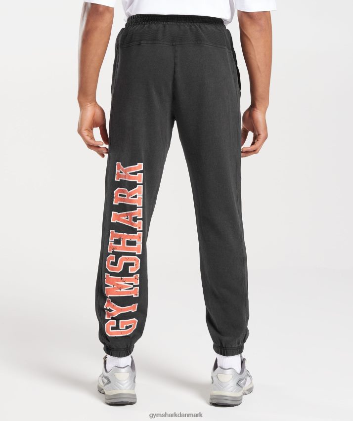 Mænd Gymshark kollegiale joggere N4ZDDN1061 sort/syre vask