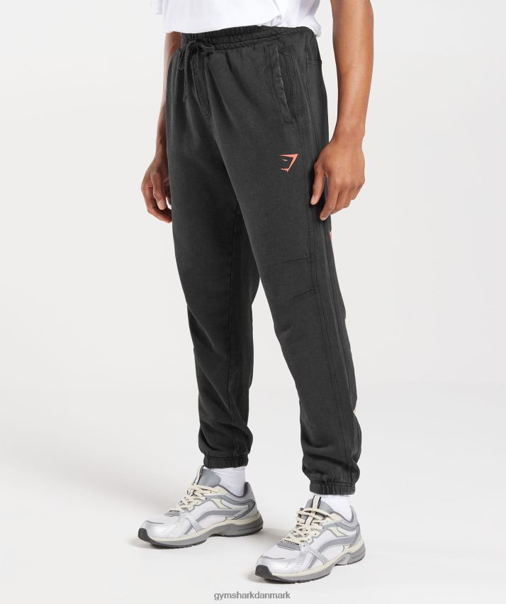Mænd Gymshark kollegiale joggere N4ZDDN1061 sort/syre vask