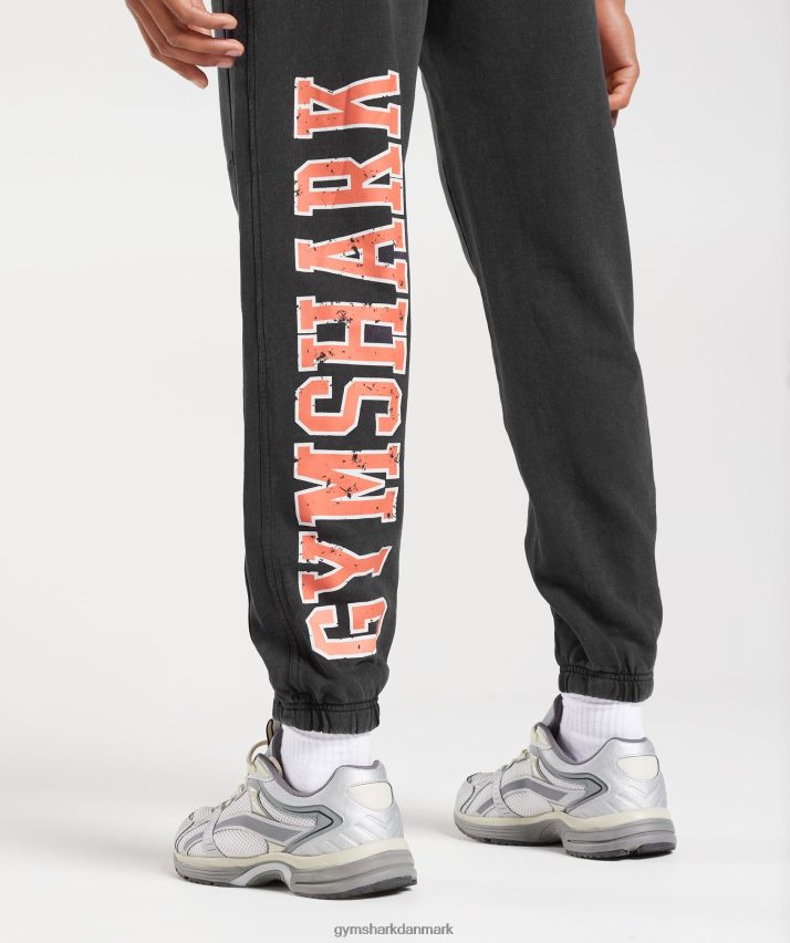 Mænd Gymshark kollegiale joggere N4ZDDN1061 sort/syre vask