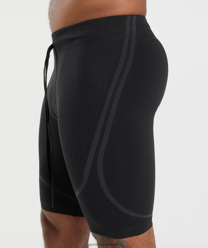 Mænd Gymshark 315 sømløse 1/2 shorts N4ZDDN538 sort/koksgrå