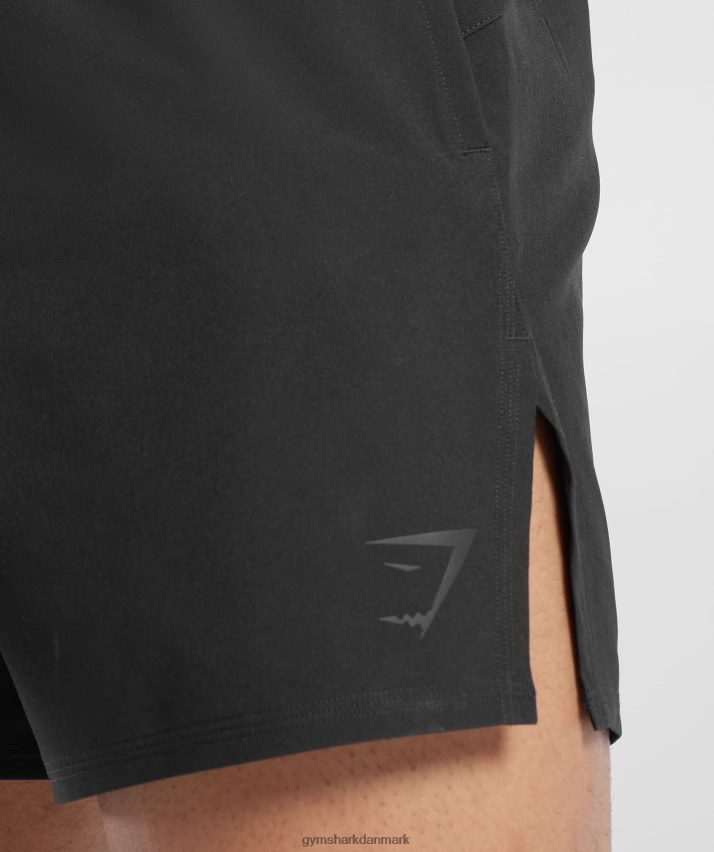 Mænd Gymshark 315 vævede shorts N4ZDDN547 sort