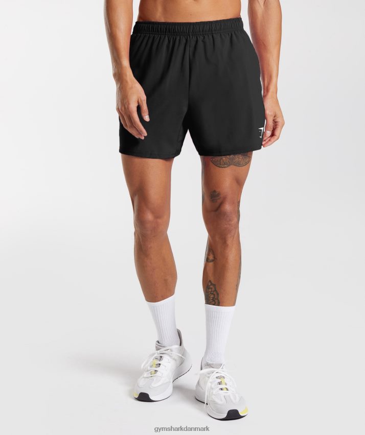 Mænd Gymshark ankomst 5 shorts N4ZDDN509 sort