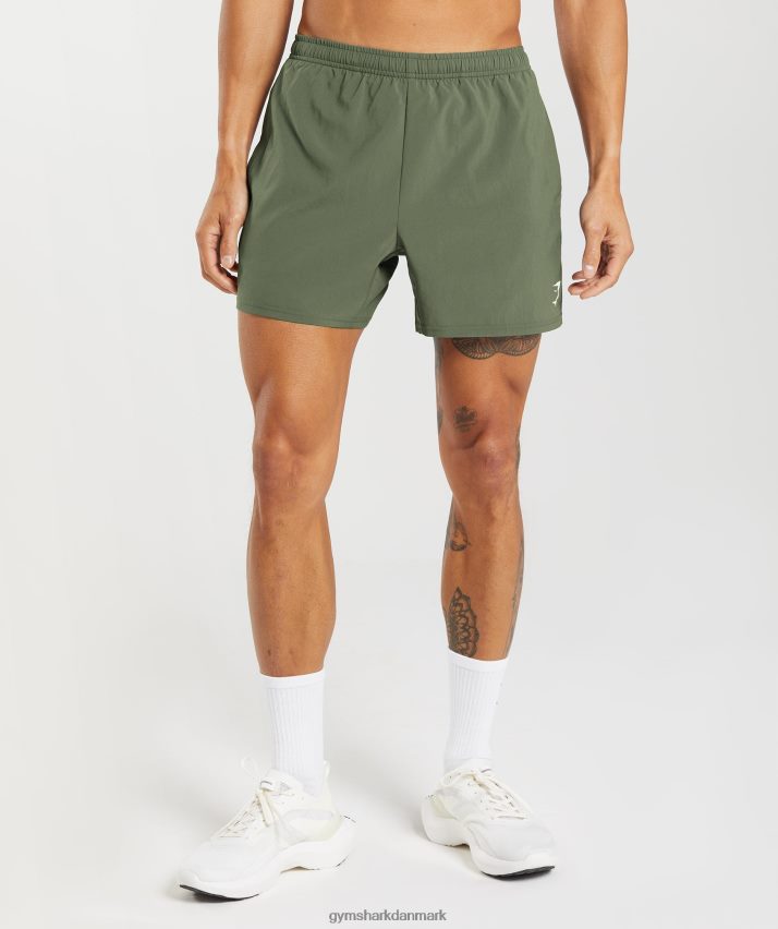 Mænd Gymshark ankomst 5 shorts N4ZDDN517 kerne oliven