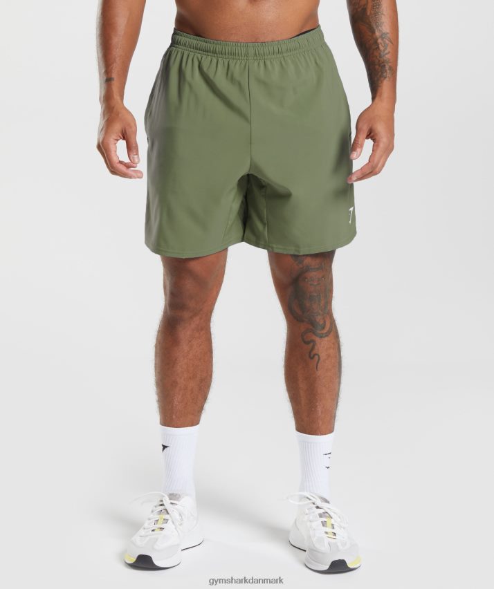 Mænd Gymshark ankomst shorts N4ZDDN530 kerne oliven