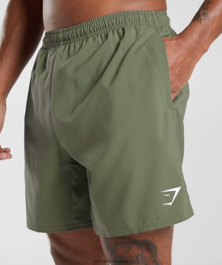 Mænd Gymshark ankomst shorts N4ZDDN530 kerne oliven