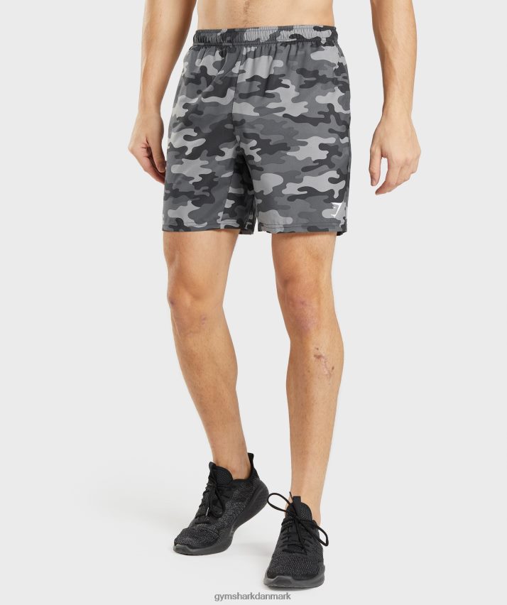 Mænd Gymshark ankomst shorts N4ZDDN534 gråt print