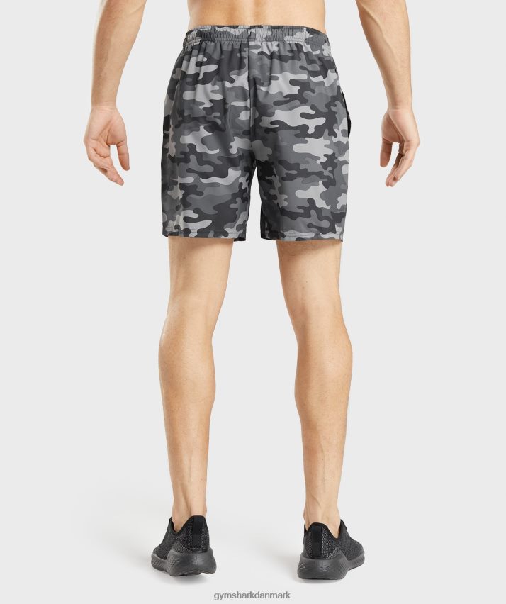 Mænd Gymshark ankomst shorts N4ZDDN534 gråt print