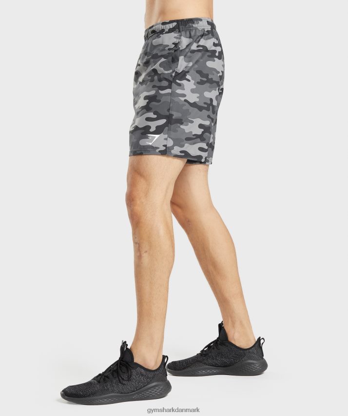 Mænd Gymshark ankomst shorts N4ZDDN534 gråt print