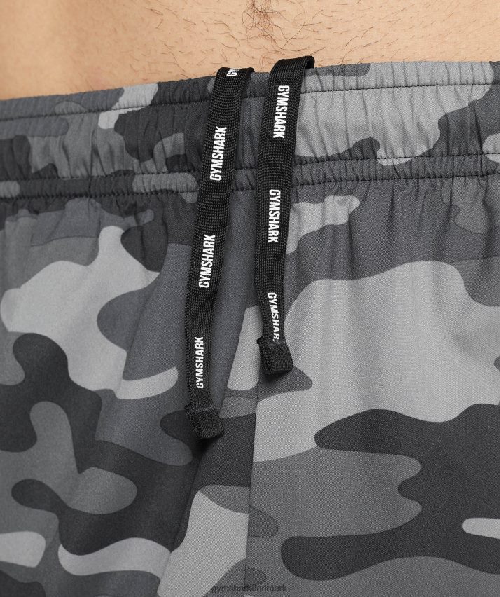 Mænd Gymshark ankomst shorts N4ZDDN534 gråt print