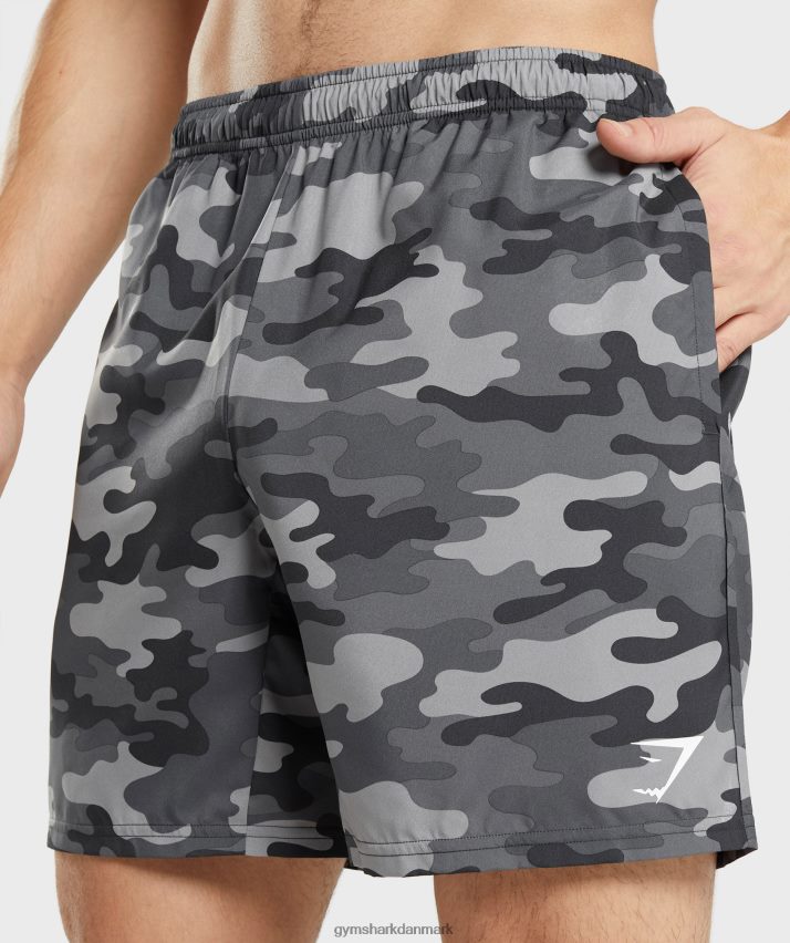 Mænd Gymshark ankomst shorts N4ZDDN534 gråt print