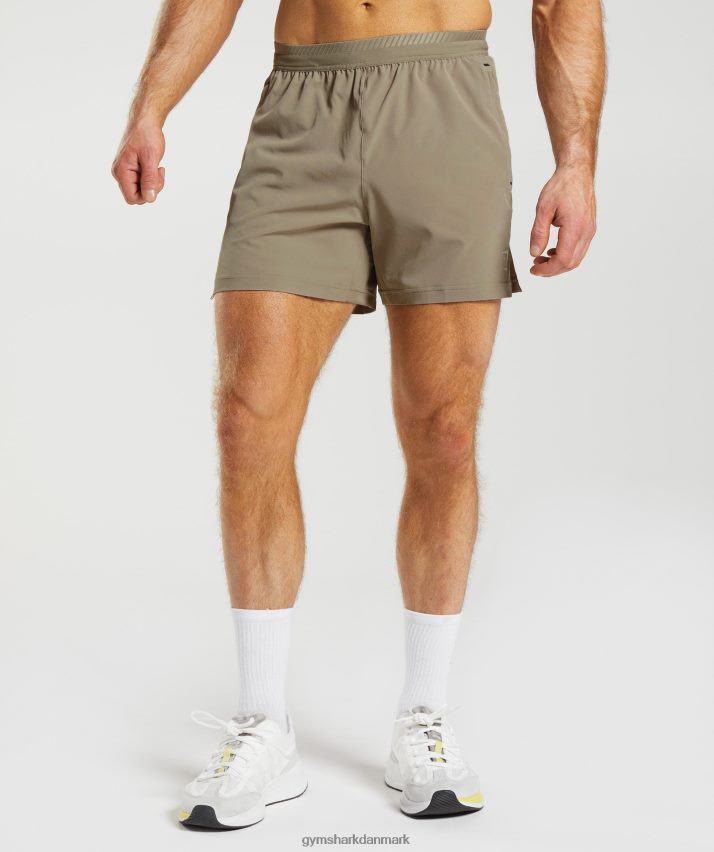 Mænd Gymshark apex 5 hybrid shorts N4ZDDN550 jordbrun