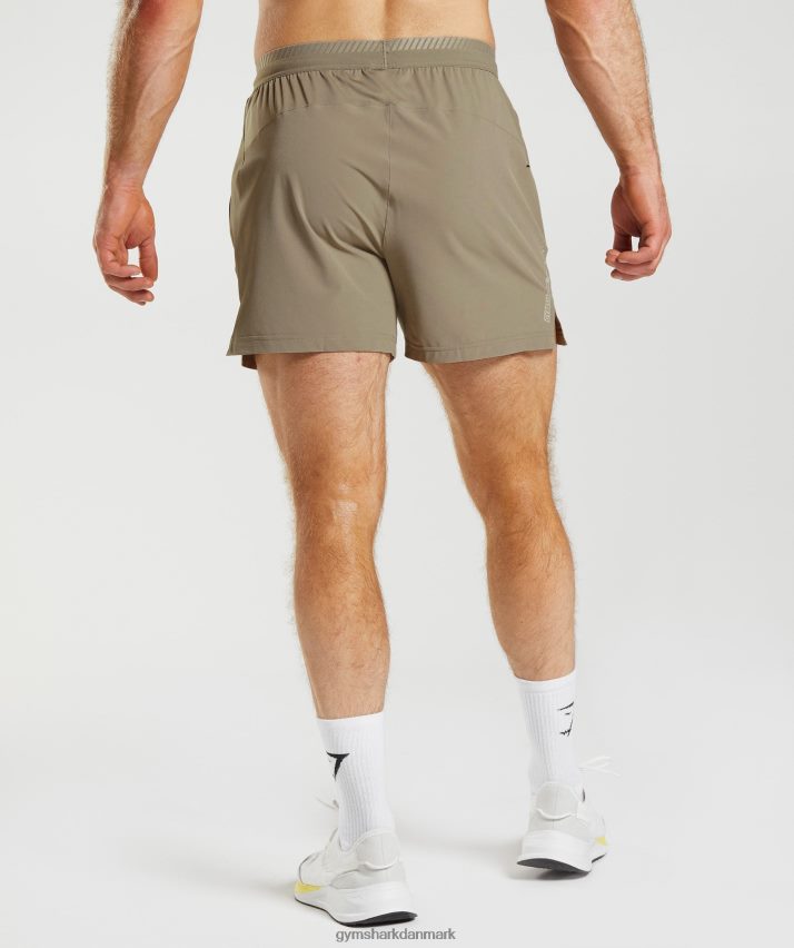 Mænd Gymshark apex 5 hybrid shorts N4ZDDN550 jordbrun