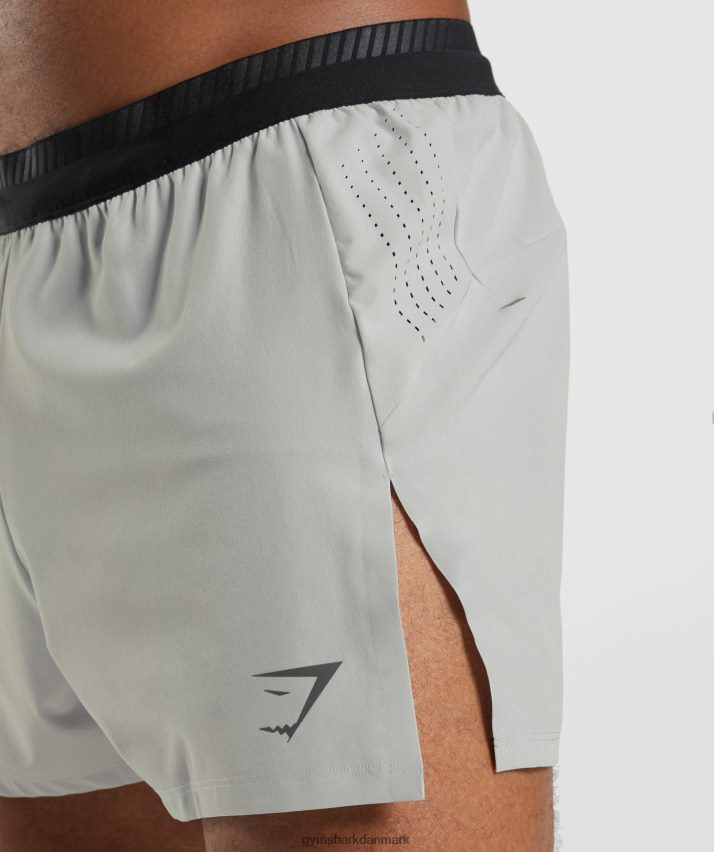 Mænd Gymshark apex run 4 shorts N4ZDDN539 lysegrå