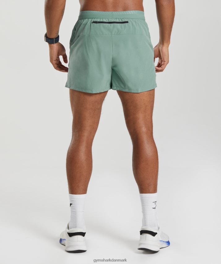Mænd Gymshark apex run 4 shorts N4ZDDN543 blæk blågrøn
