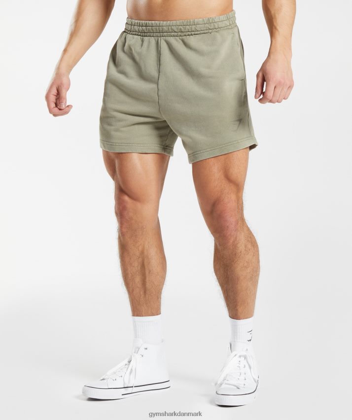 Mænd Gymshark power washed 5 shorts N4ZDDN512 ecru brun