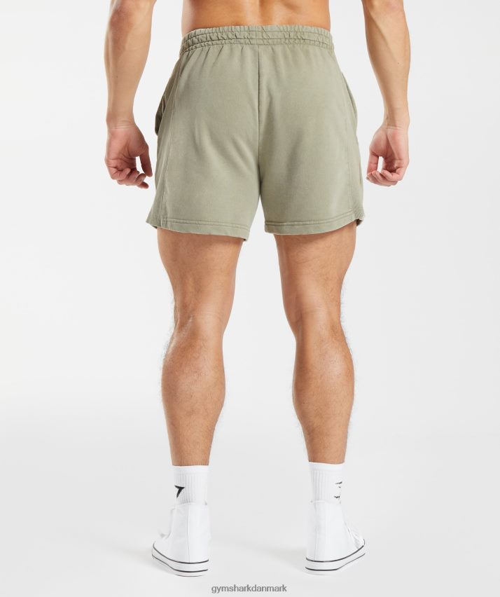 Mænd Gymshark power washed 5 shorts N4ZDDN512 ecru brun