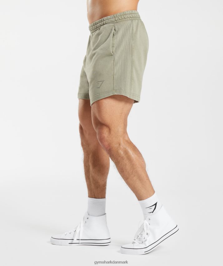 Mænd Gymshark power washed 5 shorts N4ZDDN512 ecru brun