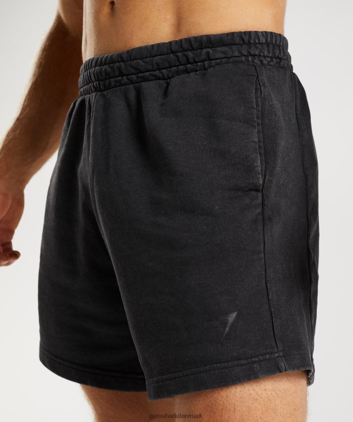 Mænd Gymshark power washed 5 shorts N4ZDDN524 sort