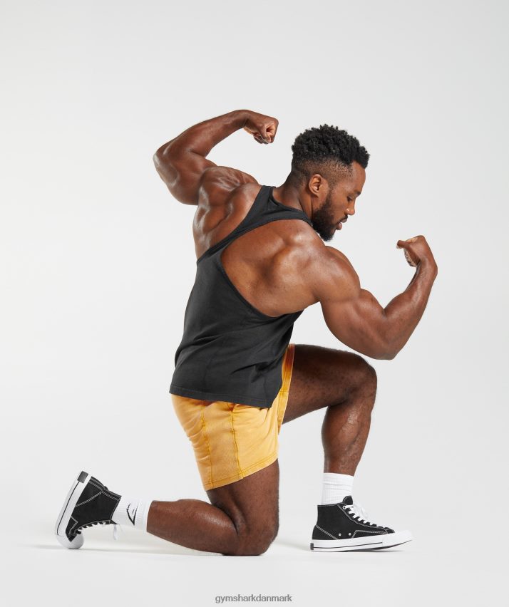 Mænd Gymshark power washed 5 shorts N4ZDDN562 solrig gul