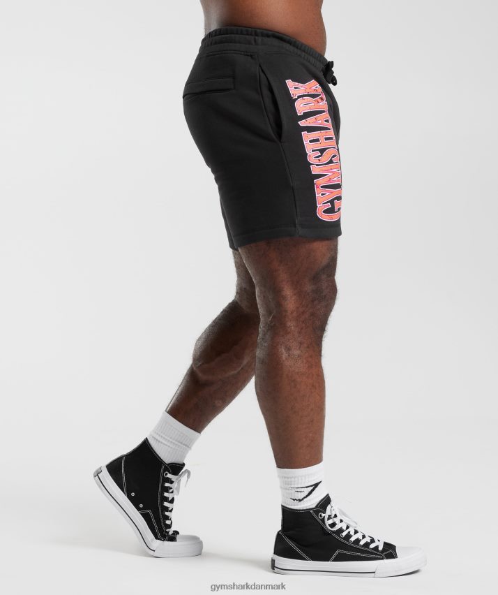 Mænd Gymshark retrobølge shorts N4ZDDN536 sort