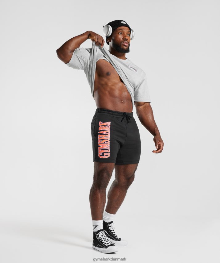 Mænd Gymshark retrobølge shorts N4ZDDN536 sort