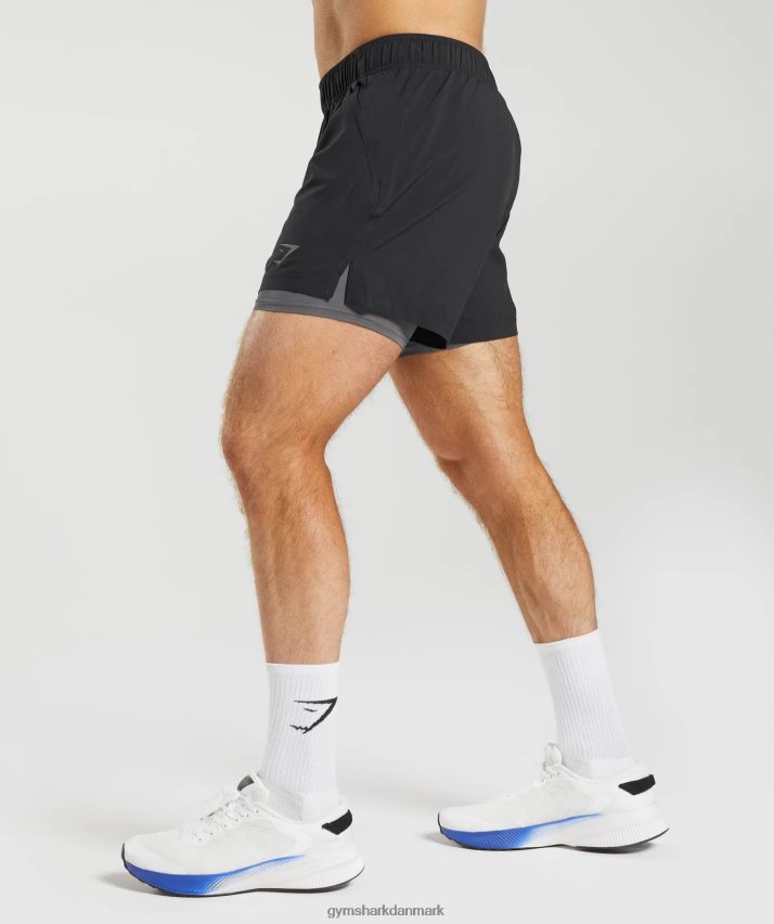 Mænd Gymshark sport 5 2 i 1 shorts N4ZDDN516 sort/silhouette grå
