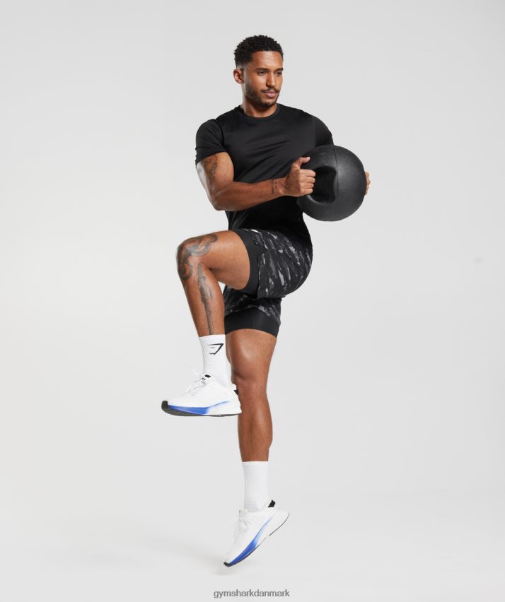 Mænd Gymshark sport 5 2 i 1 shorts N4ZDDN522 onyx grå/sort