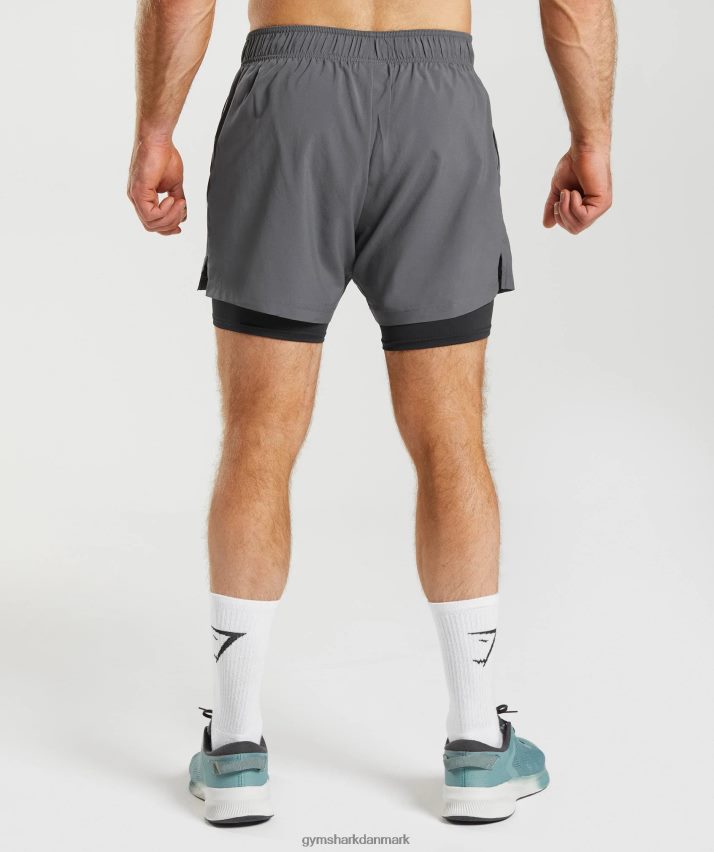 Mænd Gymshark sport 5 2 i 1 shorts N4ZDDN551 silhuet grå/sort