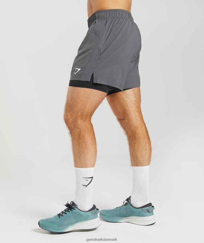Mænd Gymshark sport 5 2 i 1 shorts N4ZDDN551 silhuet grå/sort