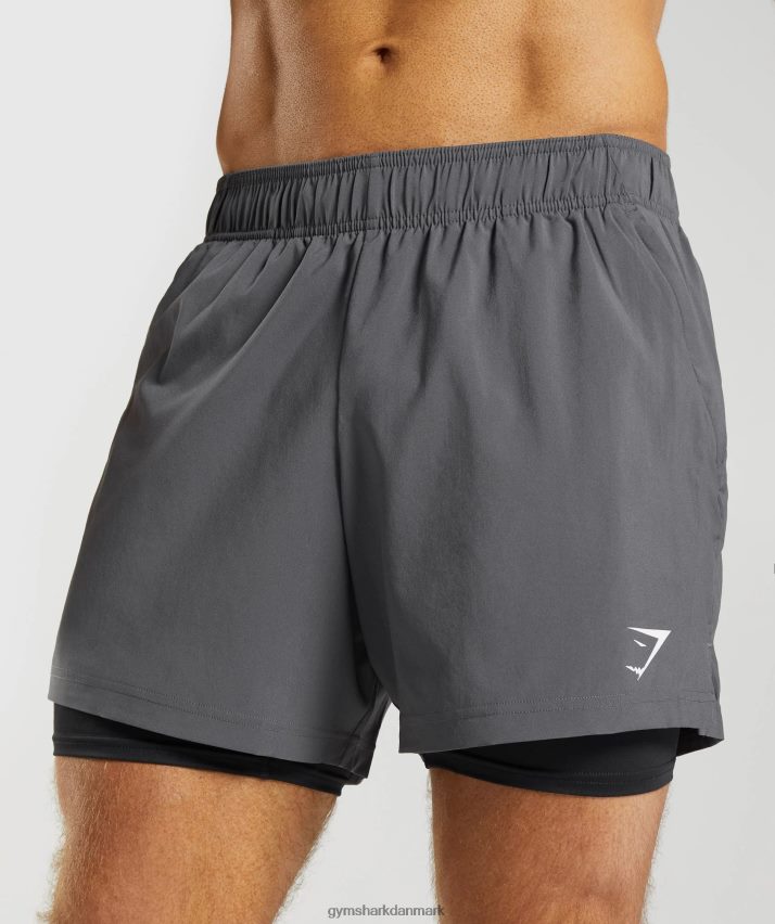 Mænd Gymshark sport 5 2 i 1 shorts N4ZDDN551 silhuet grå/sort