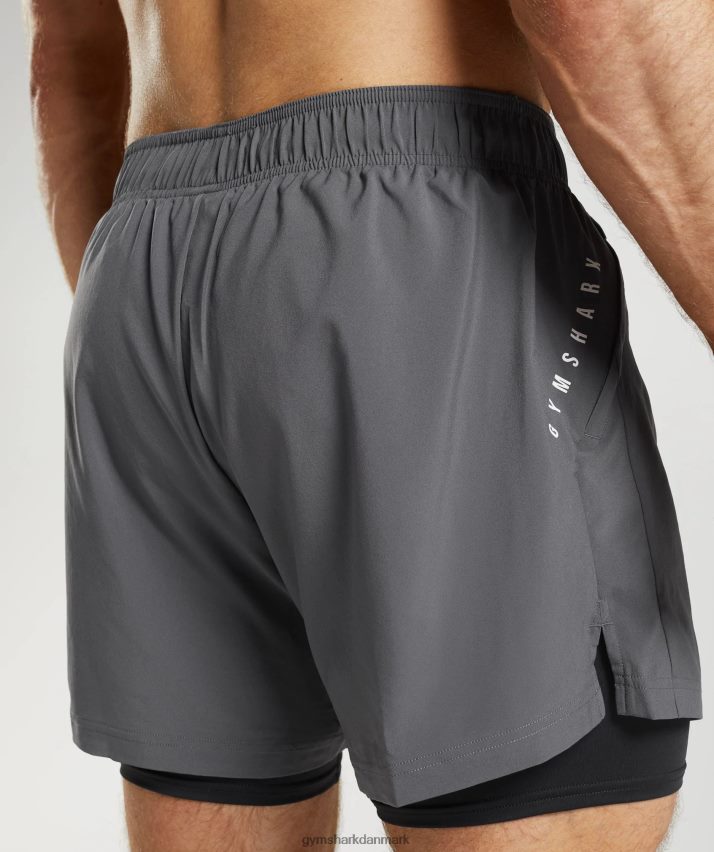 Mænd Gymshark sport 5 2 i 1 shorts N4ZDDN551 silhuet grå/sort