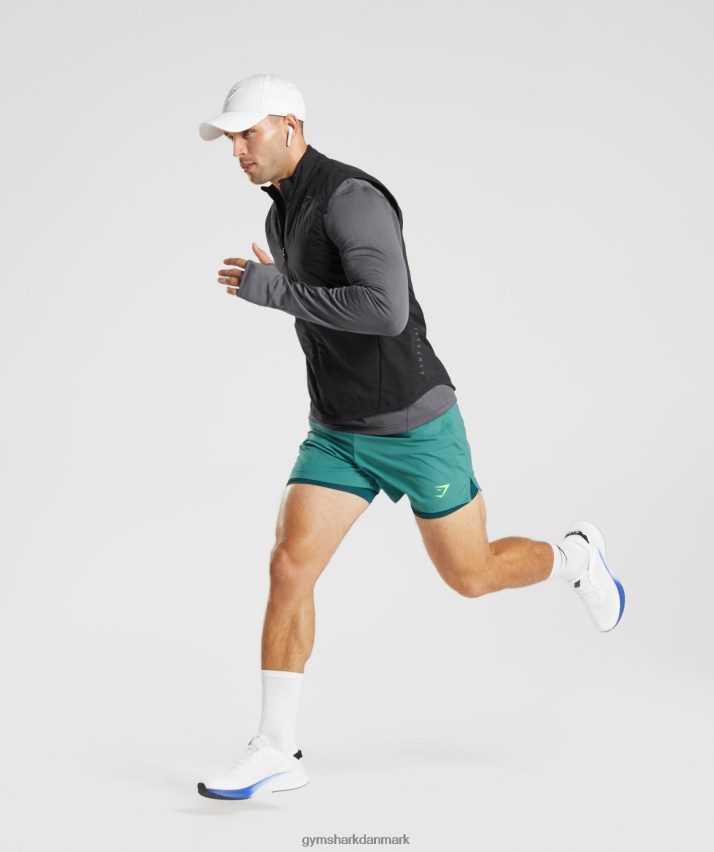 Mænd Gymshark sport 5 2 i 1 shorts N4ZDDN558 skiferblå/vinter krikand