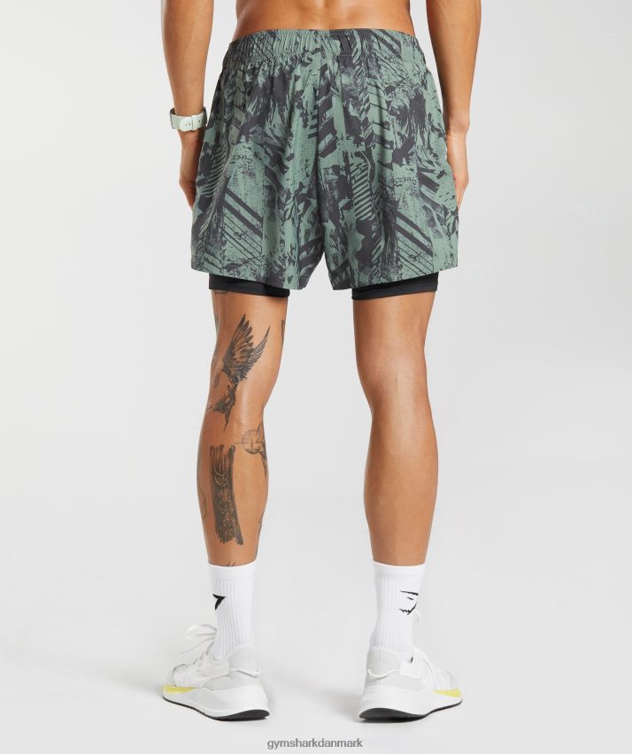Mænd Gymshark sport 5 2 i 1 shorts N4ZDDN565 pil grøn/sort