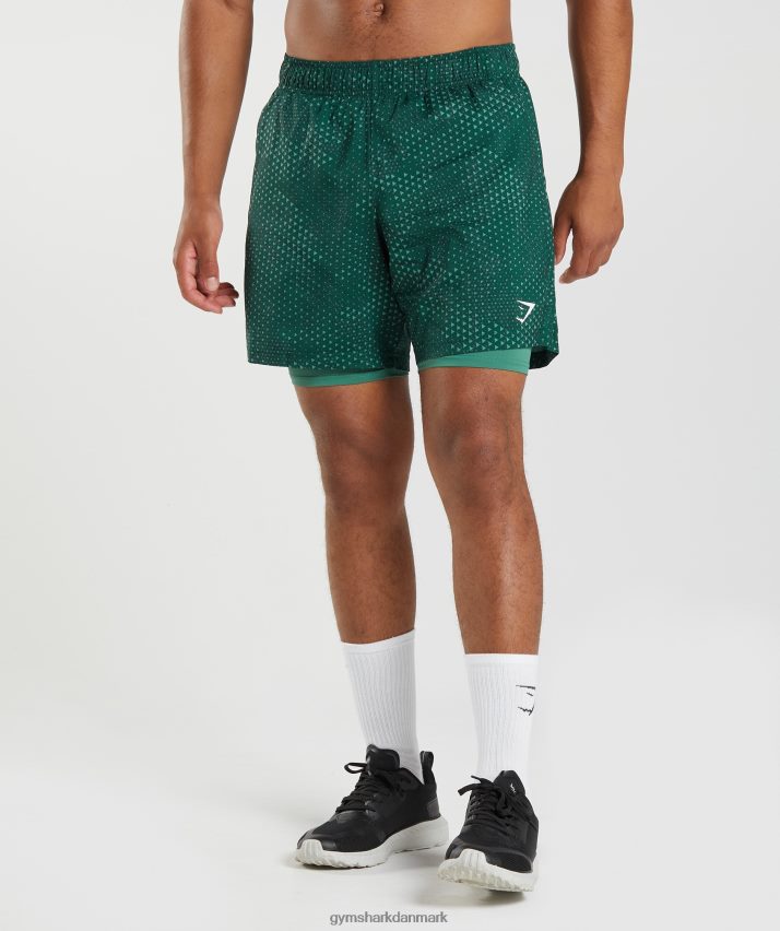 Mænd Gymshark sport 7 2 i 1 shorts N4ZDDN564 hoya grøn