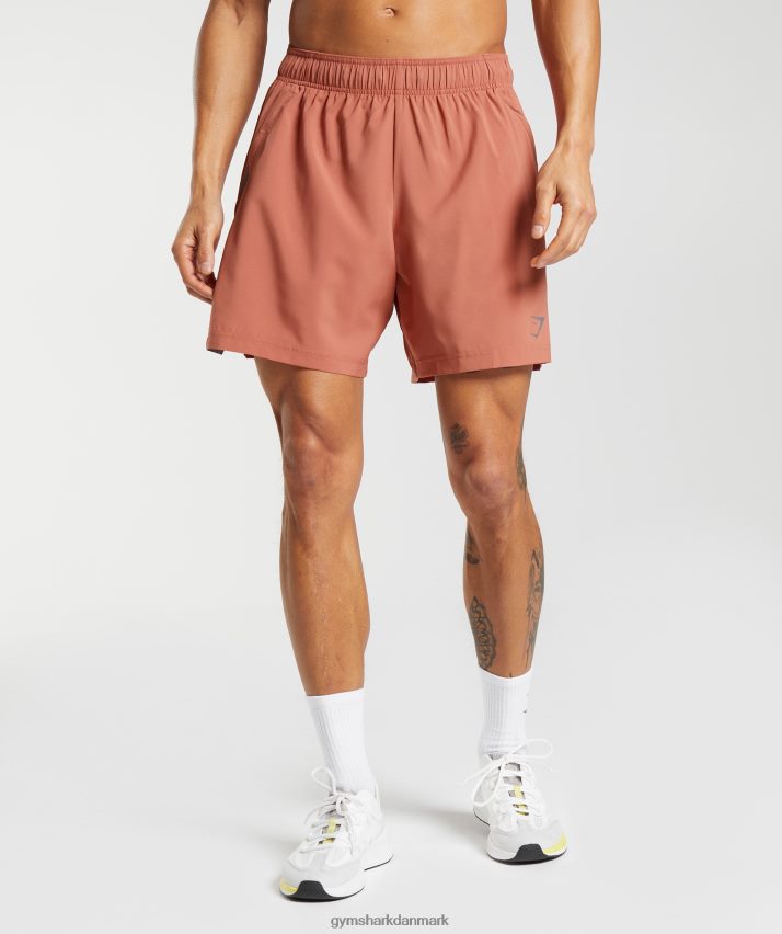 Mænd Gymshark sportsshorts N4ZDDN531 persimmon rød/silhuet grå